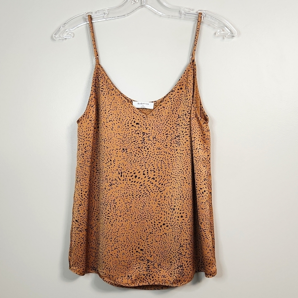 🌿 Babaton Leopard Print V-Neck Camisole | Tank, Size S ~ EUC